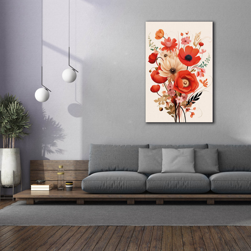 "Epic Graffiti" The Flowers No 1 "par Andreas Magnusson, art mural sur toile, H 60 po x l 40 po x P 1,5 po