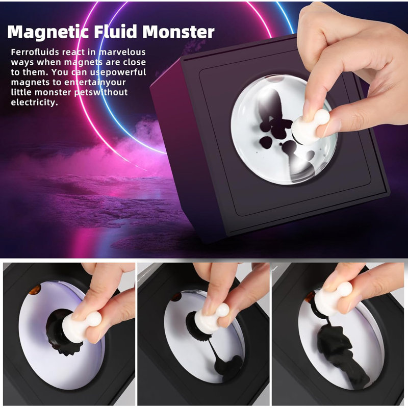 Ferrofluid Music Visualizer Lamp - RGB Dancing Liquid Sculptures Synced To Audio
