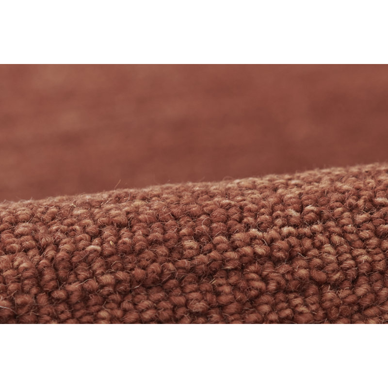 James Hand Tufted Wool Solid Color Area Rug in Red, Rectangle 9' x 12'