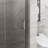 34"X72" Semi-Frameless Pivot Shower Door, 1/4 Inch Thick Clear Tempered Glass, Modern Bathroom Swing Door Design-110439334