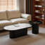 Table basse simple ovale en pierre micro-cristalline