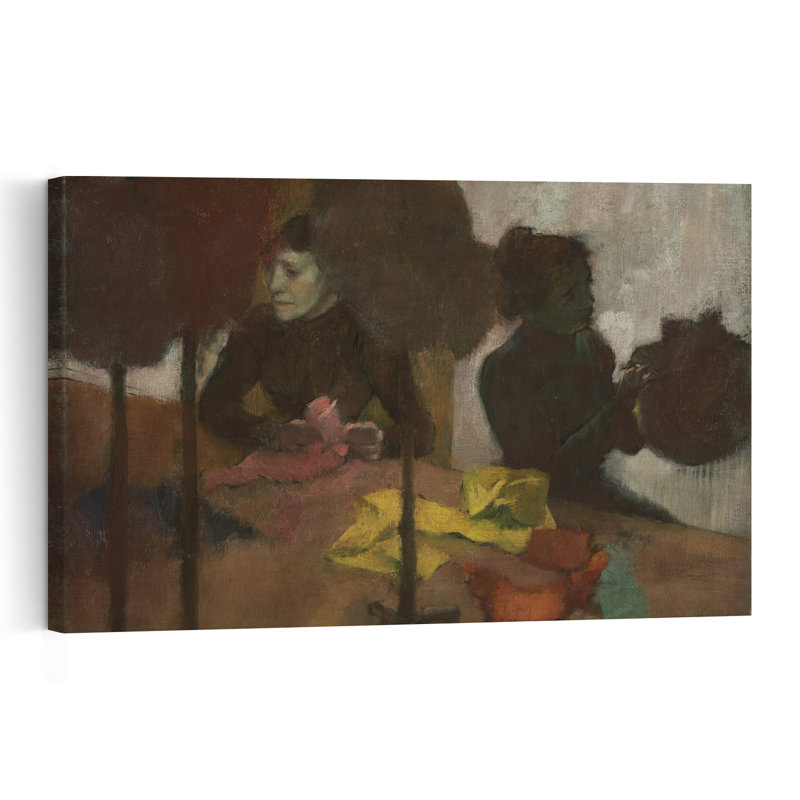 Les Modistes, vers 1882-1905. Estampe d'art mural contemporain abstraite impressionniste., H 32 po x l 48 po