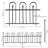Corsair 30.5'' H x 37.5'' W Steel Decorative Border Fence With Posts