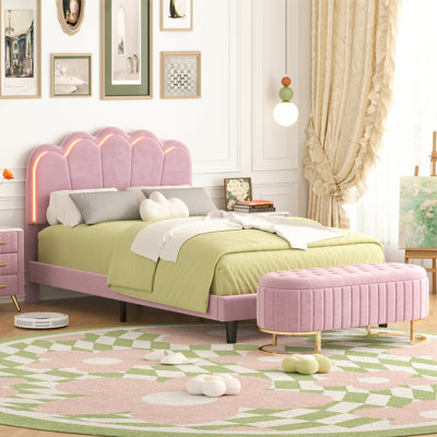 Ensemble de chambre avec lit plateforme 2 pièces