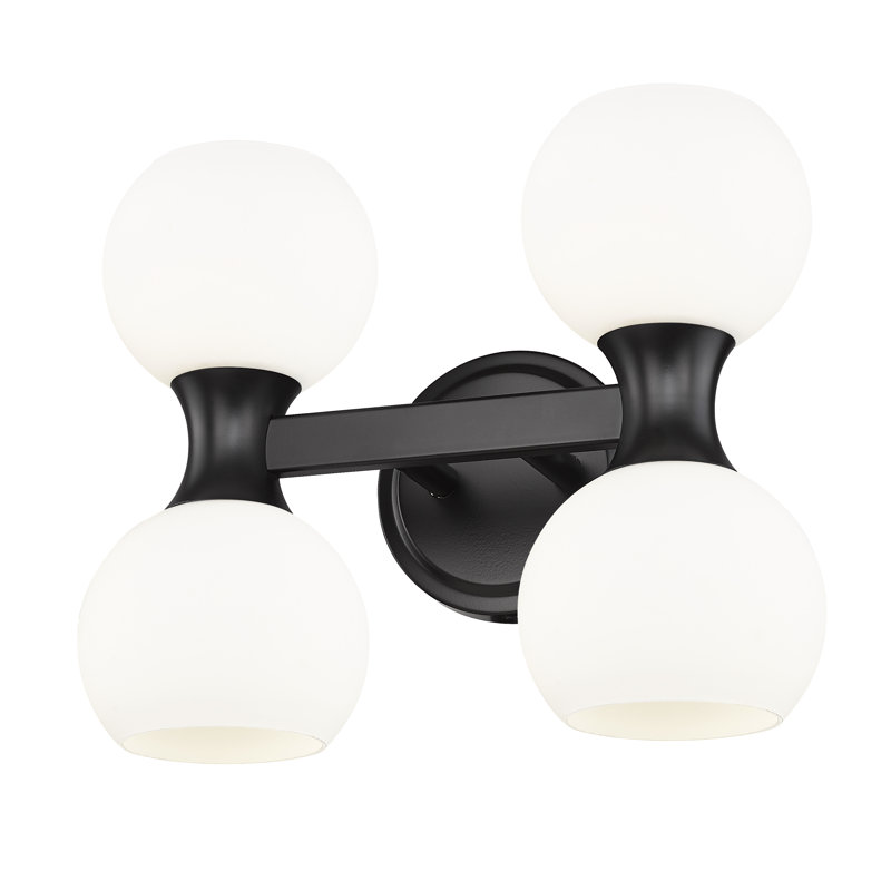 4 - Light Dimmable Vanity Light, Matte Black