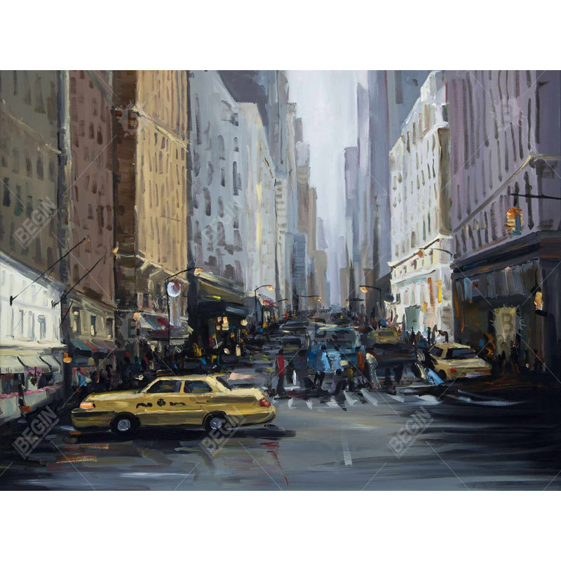 Dans la ville - Toile grise pour la décoration des villes | Art élégant