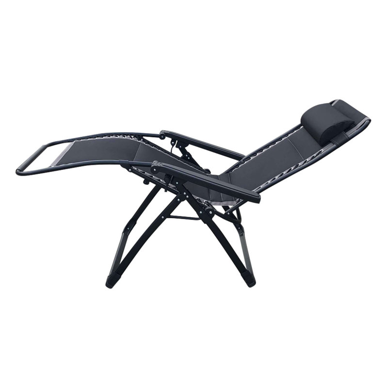 Ardell Folding Deck Chair, Black