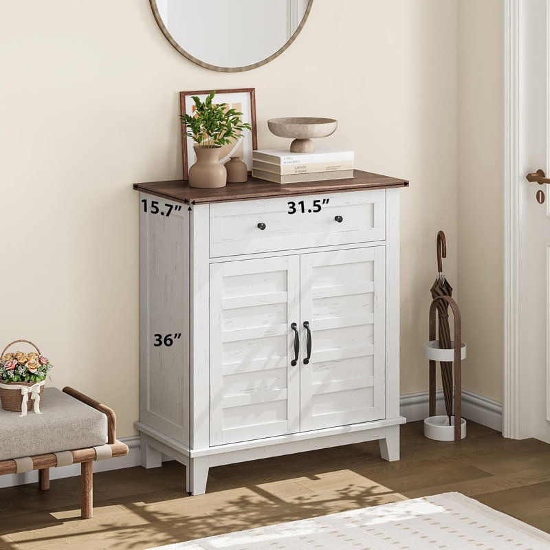 Single Storage Cabinet ( 92.5cm H x 80cm W x 40cm D), Brown/White