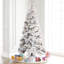 Atka Flocked Artificial Christmas Tree with LED Clear/White Lights with Stand-339181005