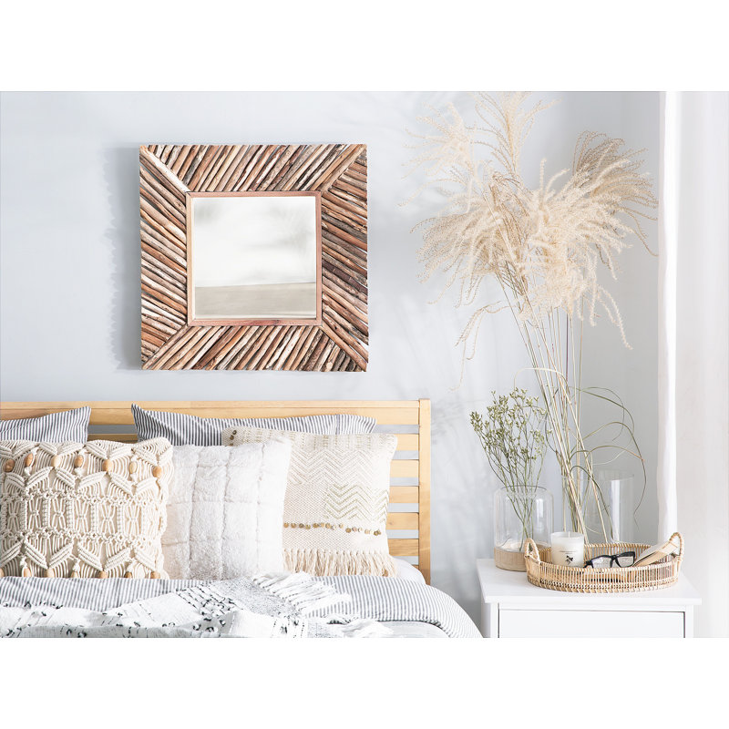 Stevensville Wood Flat Wall Mirror
