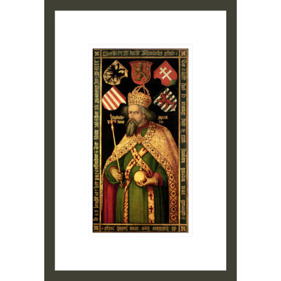 Empereur Sigismond, empereur romain sacré, roi de la Hongrie et de la Bohème (1368-1437) par Albrecht Dürer, impression giclée sur cadre