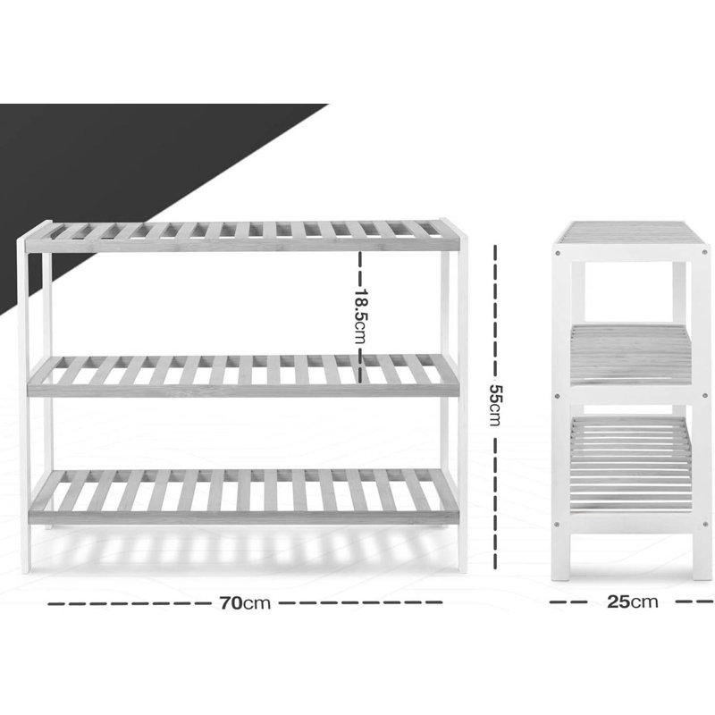 Shoe Storage, Grey/White