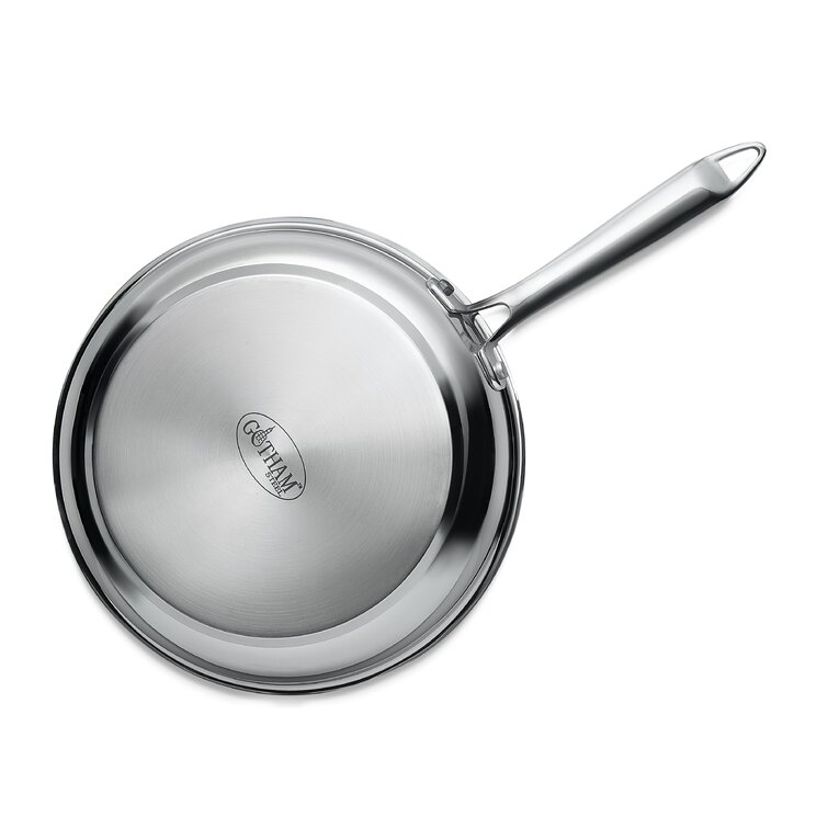 Gotham Steel 10'' and 11'' Stainless Steel 2 Piece Fry Pan Set with Stay  Cool Handle & Reviews