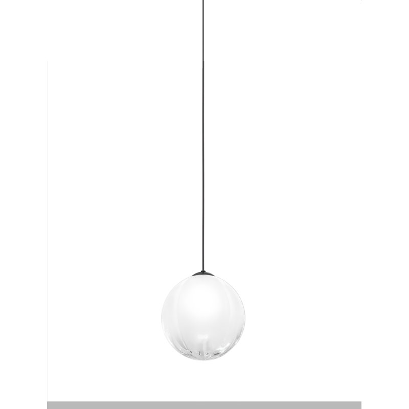 Puppet Suspension P Smoky Transparent Glossy Chrome G9 Ul, Matte Black, 90" H x 11" W x 11" D, White
