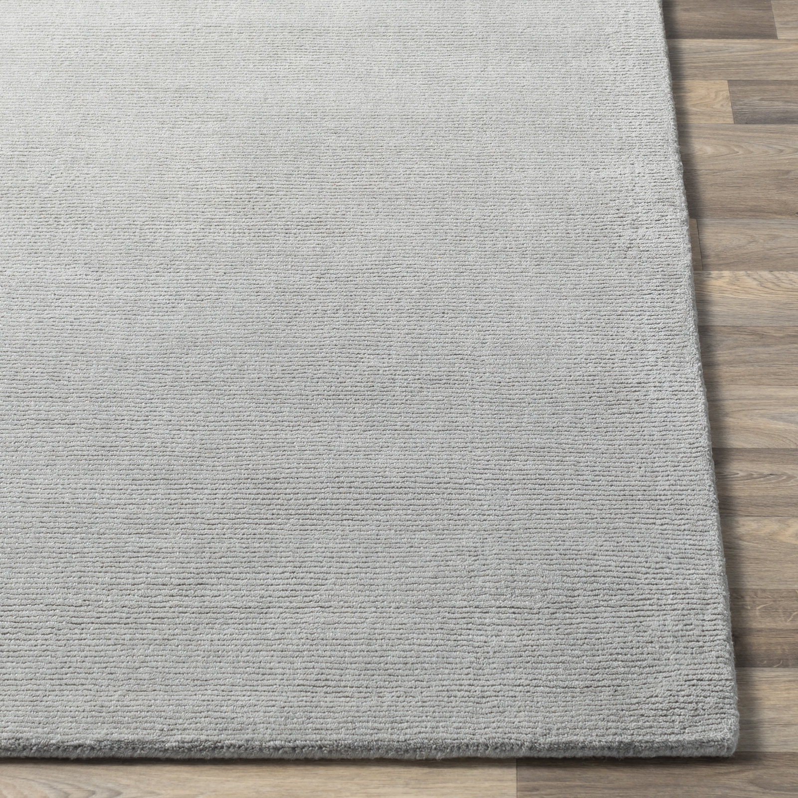 Crowe Gray Hand-Loomed Wool Rug, Runner 2'6" x 8'