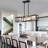 Redvers LED 40 inch Black Linear Pendant Ceiling Light Led Panel