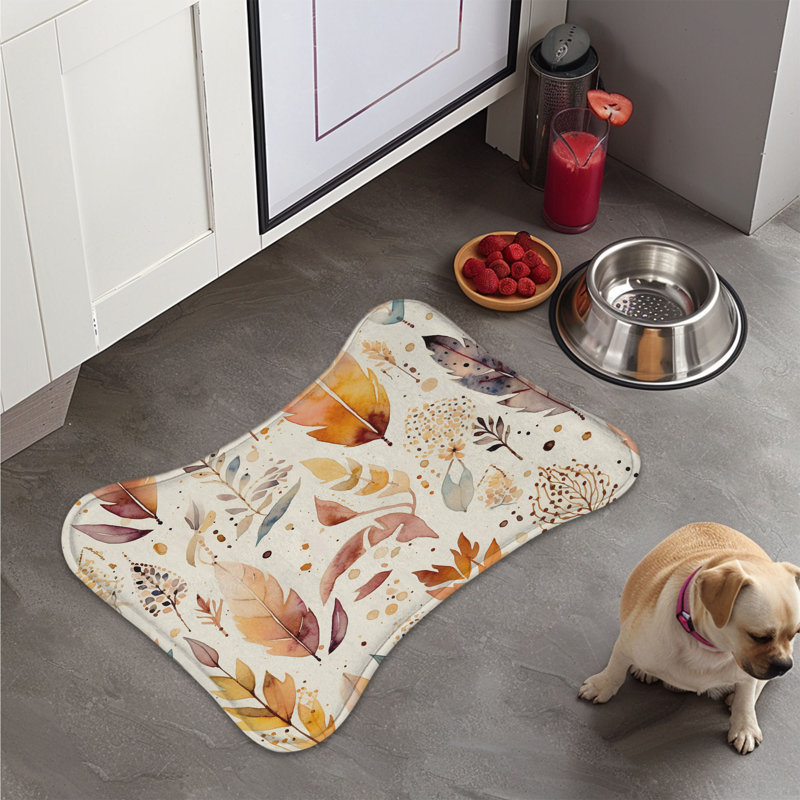 Vivid Colors - 1 Piece Bone Shape Feeding Mat