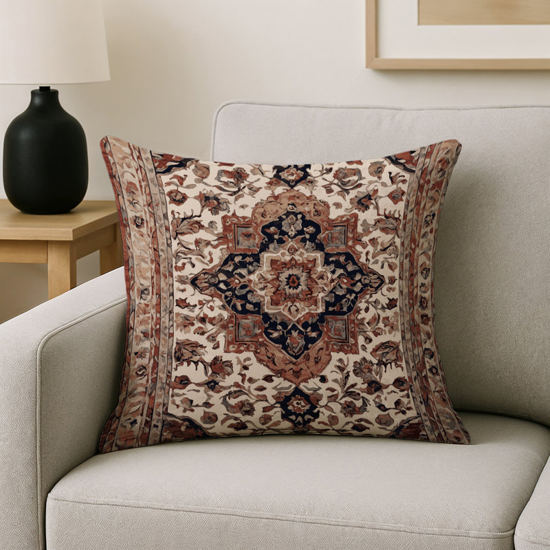 Coussin décoratif intérieur et extérieur Modern, Carré 16 po, Brun oriental brun 4