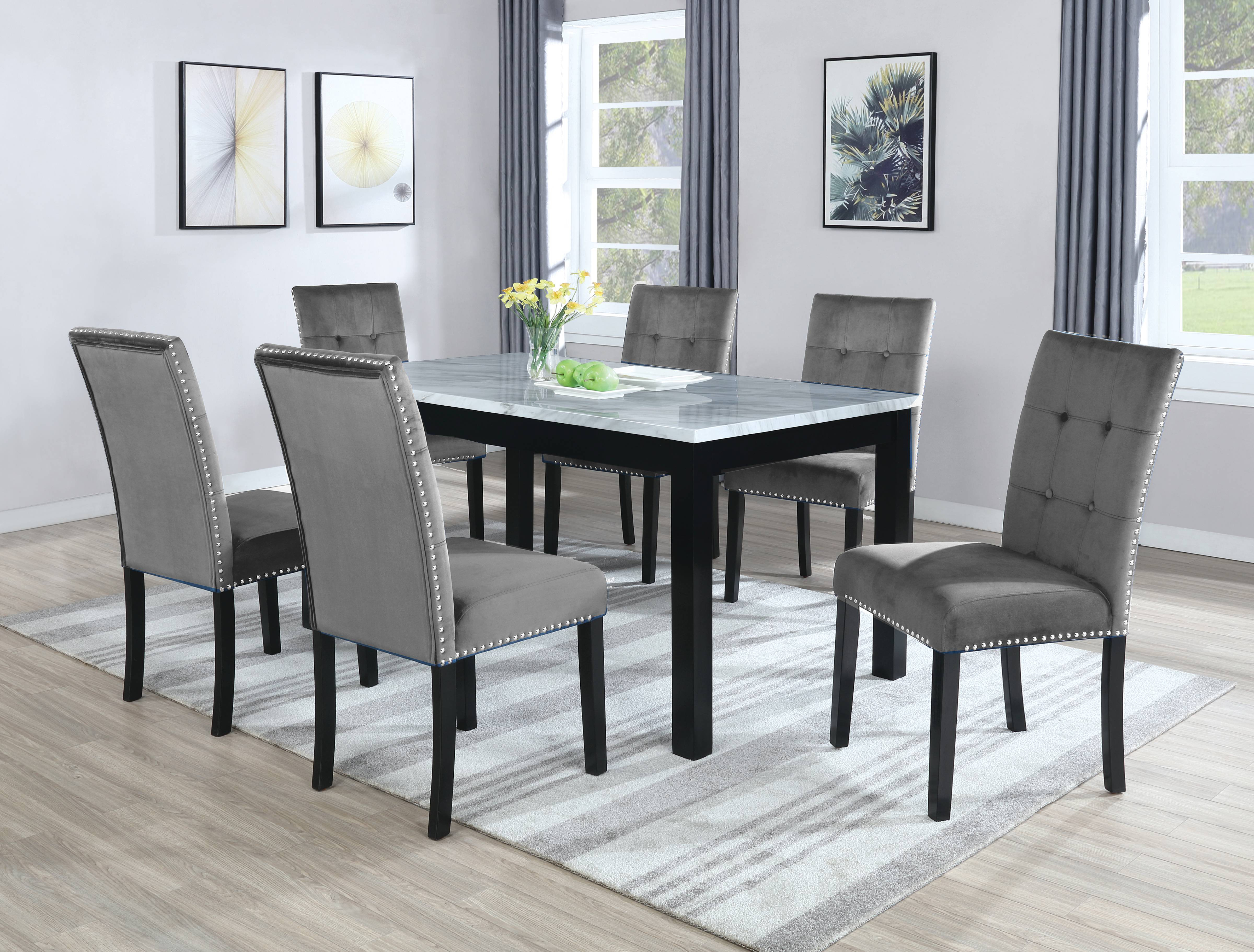 Neilsen dining set with 6 outlet chairs