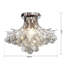 40cm Chrome Modern Crystal Flush Ceiling Light, Home Decor Lighting