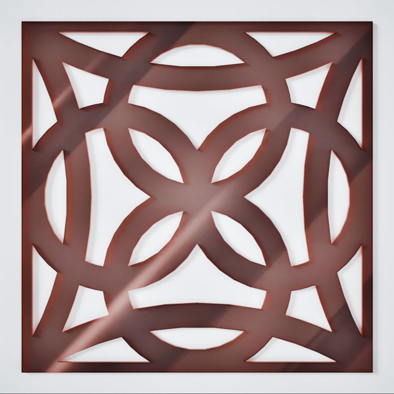 Miroir or rose Baytown, 15.38" H x 15.375" W x 0.125" D, Miroir or rose