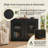 Mid Century Modern Black Fluted Hollow Sideboard with 2 Rear Outlet Holes & Ample Storage-1415354876