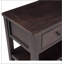 Console rétro avec deux tablettes ouvertes, structure en bois de pin massif et pieds pour le salon-1155913667