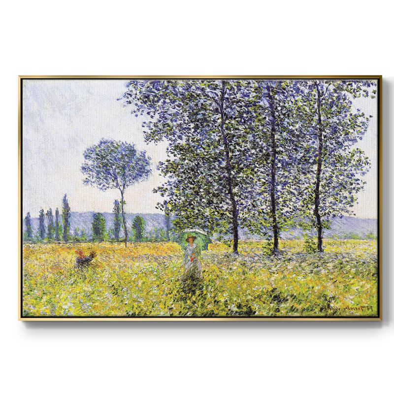 «Sunlight Effect Under The Poplars», 1887, reproduction d'art sur toile, H 17 po x l 25 po x P 2 po, Or