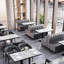 Bancs noirs de style industriel