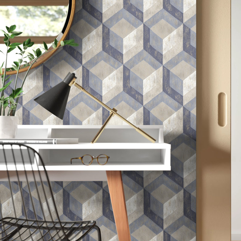 Ankeny Geometric Roll, Blue
