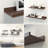 Set Of 5 Walnut Floating Shelves – Picture Ledge Shelves With Lip For Wall Decor In Bedroom, Living Room, Bathroom & Nursery