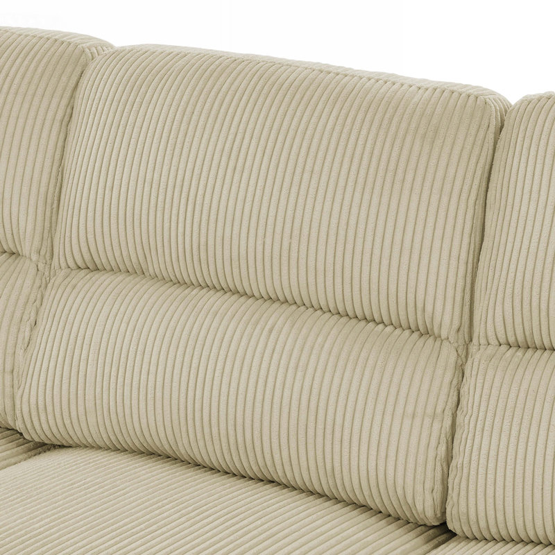 81'' Faux Leather Sofa, Beige