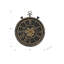Horloge, 24 po, mécanisme d'engrenage, horloge murale, brun, transitionnel