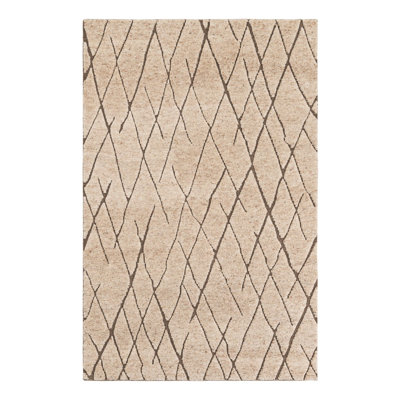 Tureka Hand Knotted Wool Geometric Area Rug 