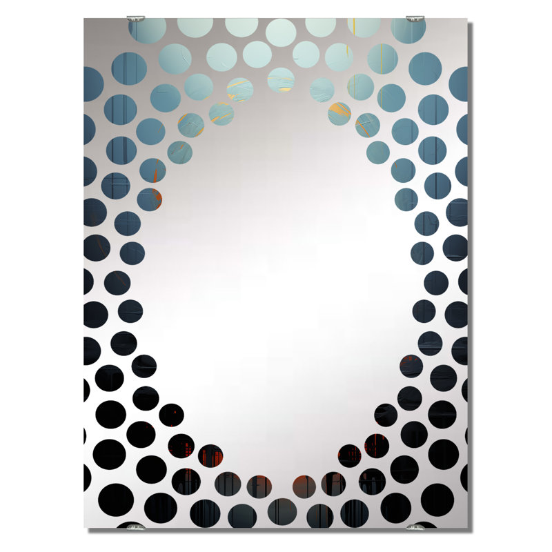 Sphère en mouvement III - Miroirs muraux à formes abstraites MIR137276, 40 po x 30 po