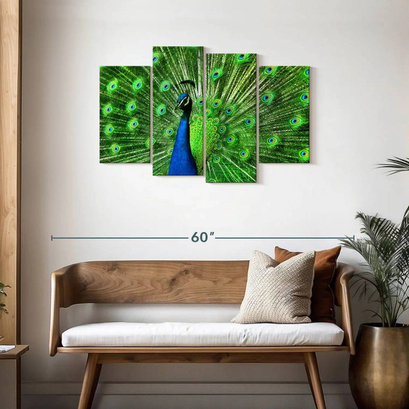 Plume de paon vert Bramtr Chartreuse, H 27 po x l 43 po
