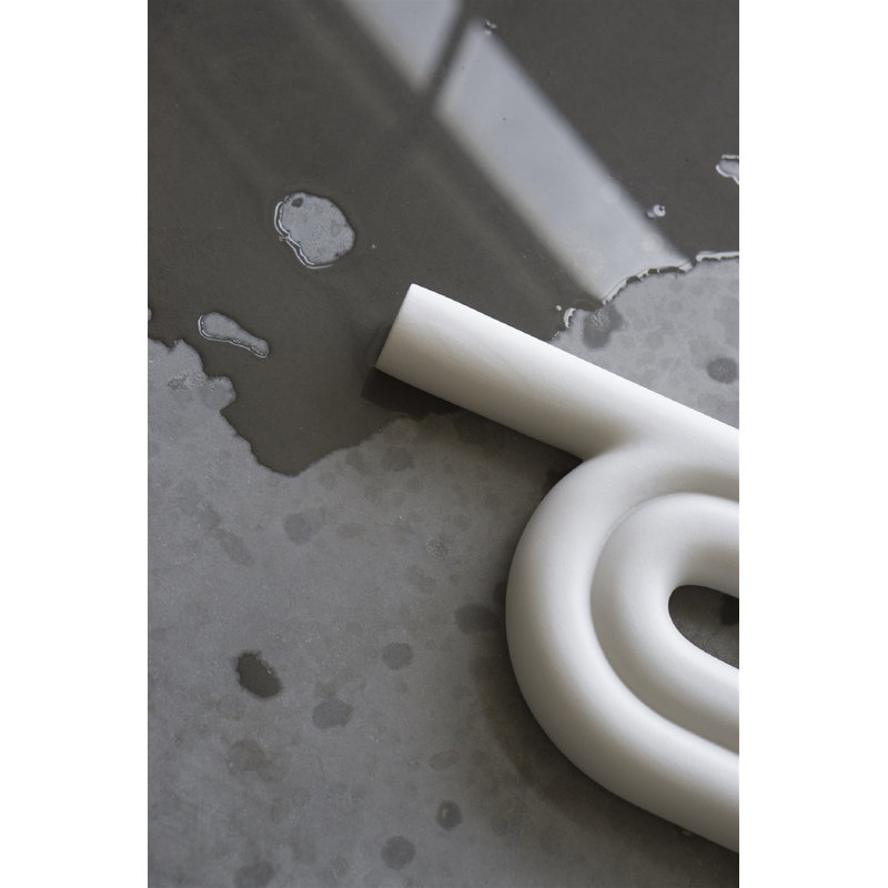Vase de table en céramique Lei, Blanc