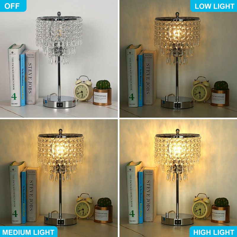 Anvita Stainless Steel USB Table Lamp