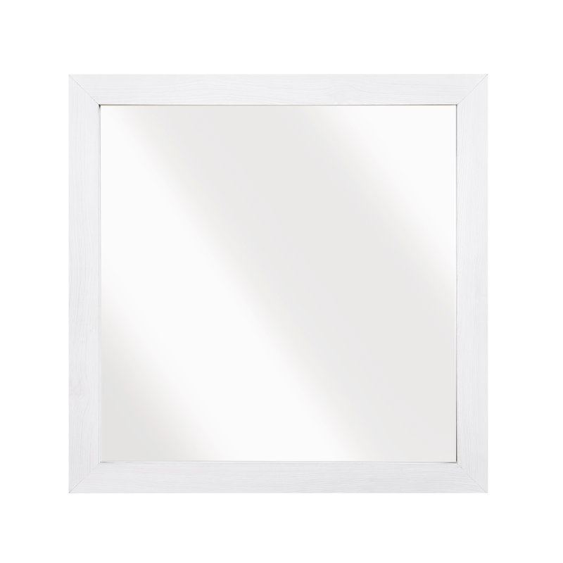 Ashilee Engineered Wood Square Dresser Mirror, White