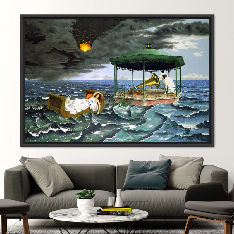 Print on Canvas, 20 cm H x 30 cm W, Black Floater Framed