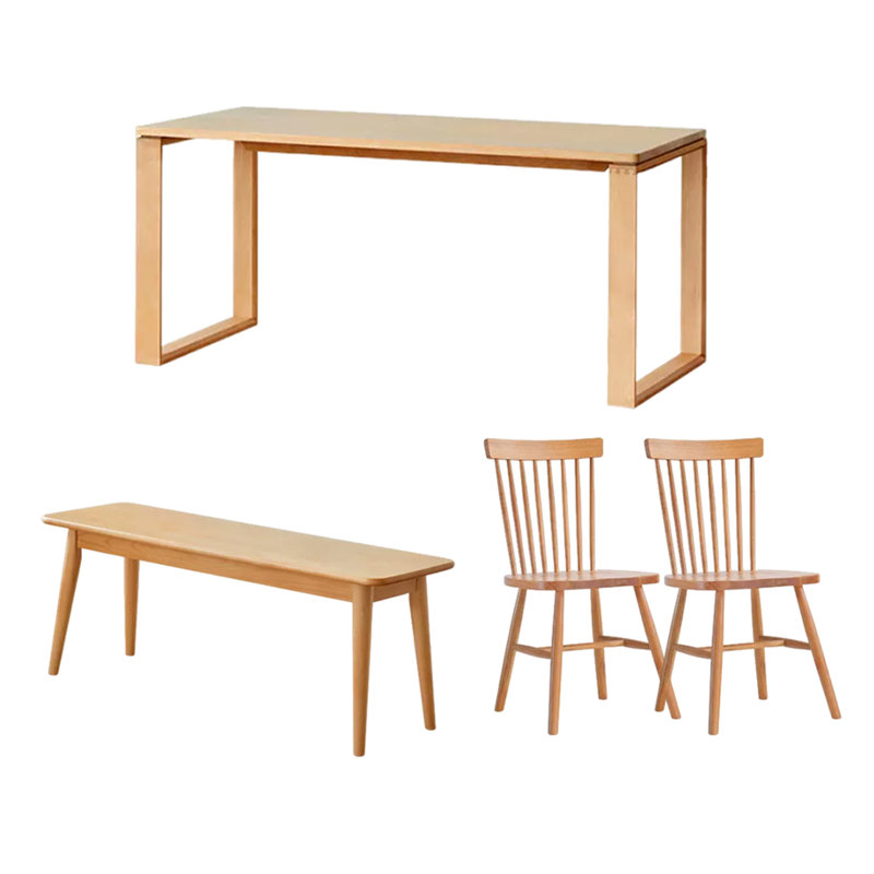 Ensemble de salle à manger Rindham, H 29,52 po x L 62,99 po x l 31,49 po