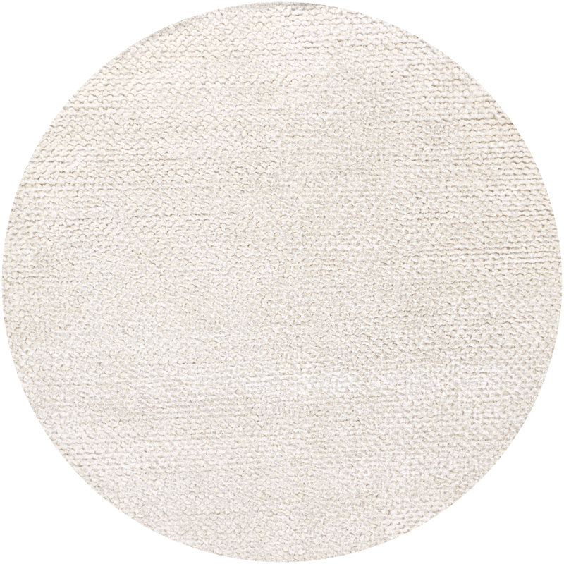 Tapis en laine à poils longs Lenz, Rectangle 7 pi 9 po x 10 pi 6 po, White