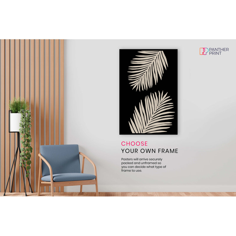 Graphic Palm Leaves 1 Piece Painting, 46cm H x 31cm W