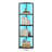 5-Tier Corner Bookcase with LED Lights-1296268513