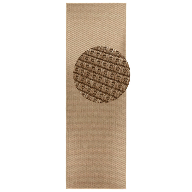 Nature 600 Machine Woven Beige Indoor / Outdoor Rug, Runner 80 x 450 cm