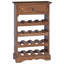 Solid Wood Open Shelving Wine Bottle Rack Natural