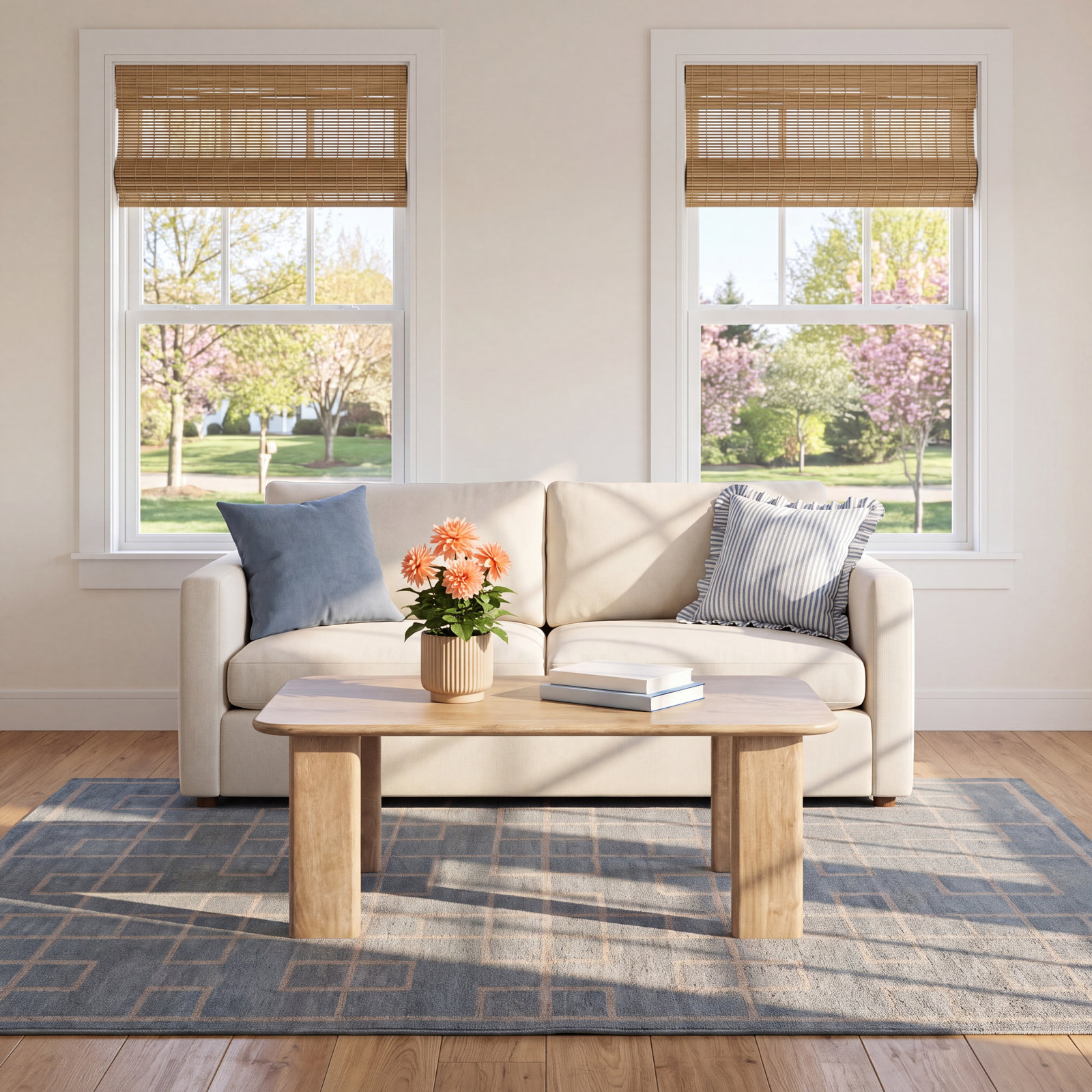 Hepza 48" Mango Coffee Table, Warm Sand