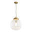 Luminaire suspendu sphérique 15,0 po en verre nervuré à intensité variable 1 lumière-137221149
