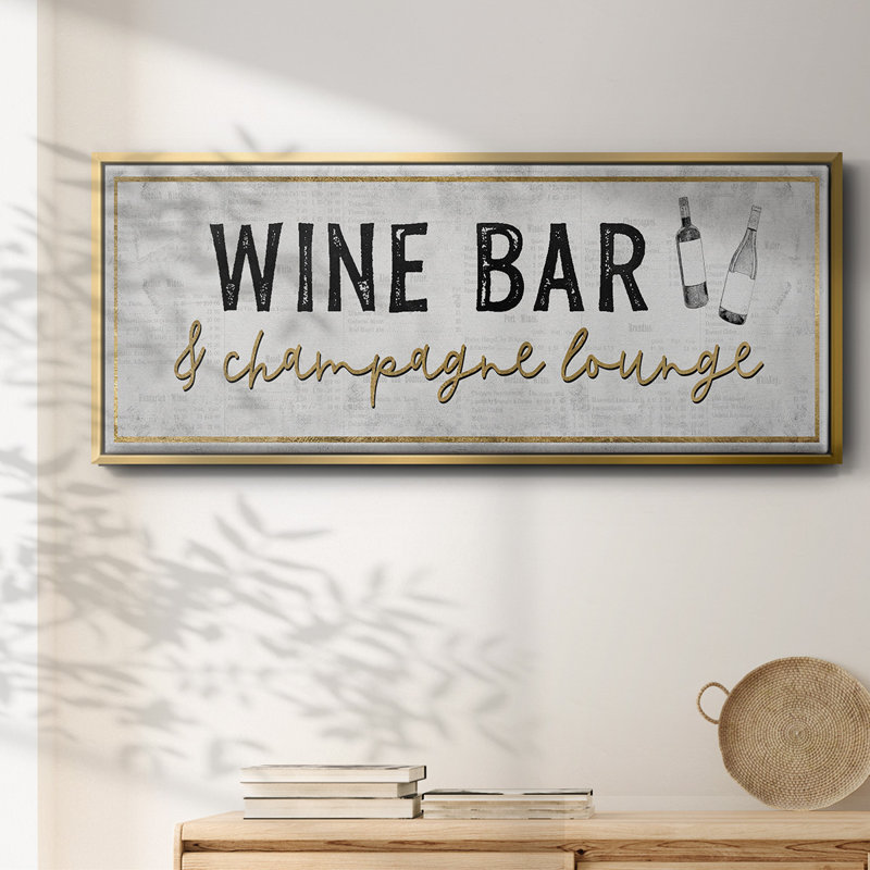 Champagne Lounge- Framed Canvas, 24" H x 60" W