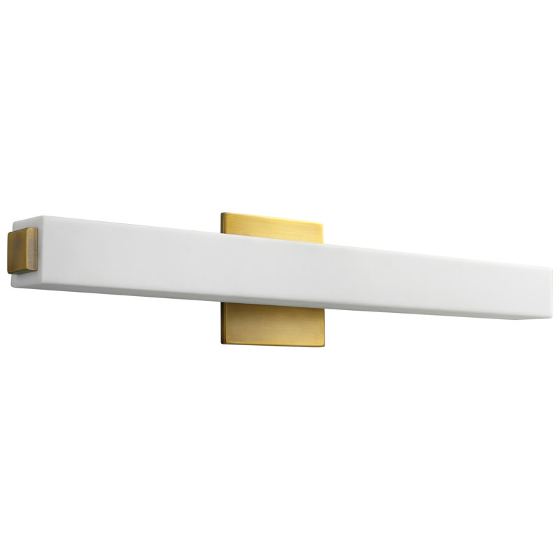 Adelphi Dimmable LED Bath Bar, Aged Brass
